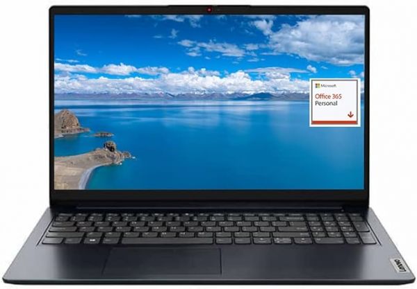 Lenovo IdeaPad 1 15.6" FHD Laptop Newest, Intel Pentium Silver N6000, 12GB RAM, 256GB PCIe SSD+128GB eMMC