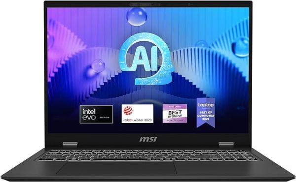 MSI Prestige 16 AI Evo Laptop: Intel Ultra 7-155H